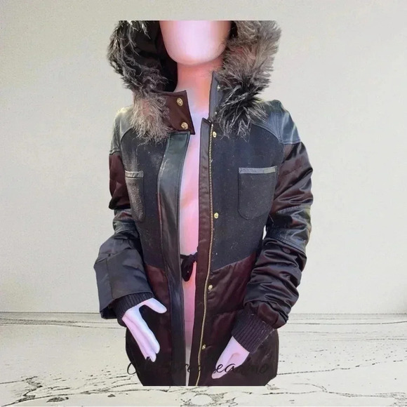 Juicy Couture Faux Leather and Fabric Coat - Small - Picture 6 of 7